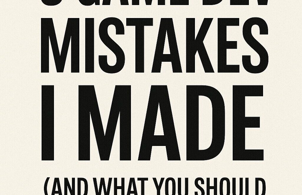 3 Game Dev Mistakes I Made (And How to Avoid Them)