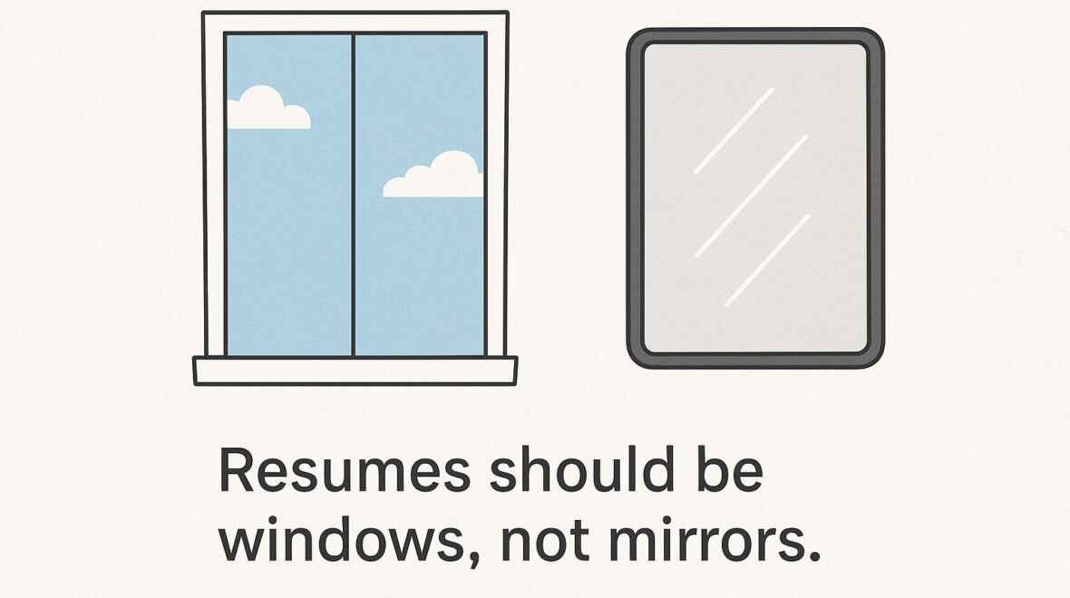 Resumes Should Be Windows, Not Mirrors: Rethinking How We Hire